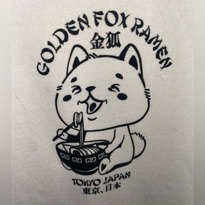 Like New !!! SCW GOLDEN FOX RAMEN TOKYO JAPAN White HOODIE JACKET UNISEX